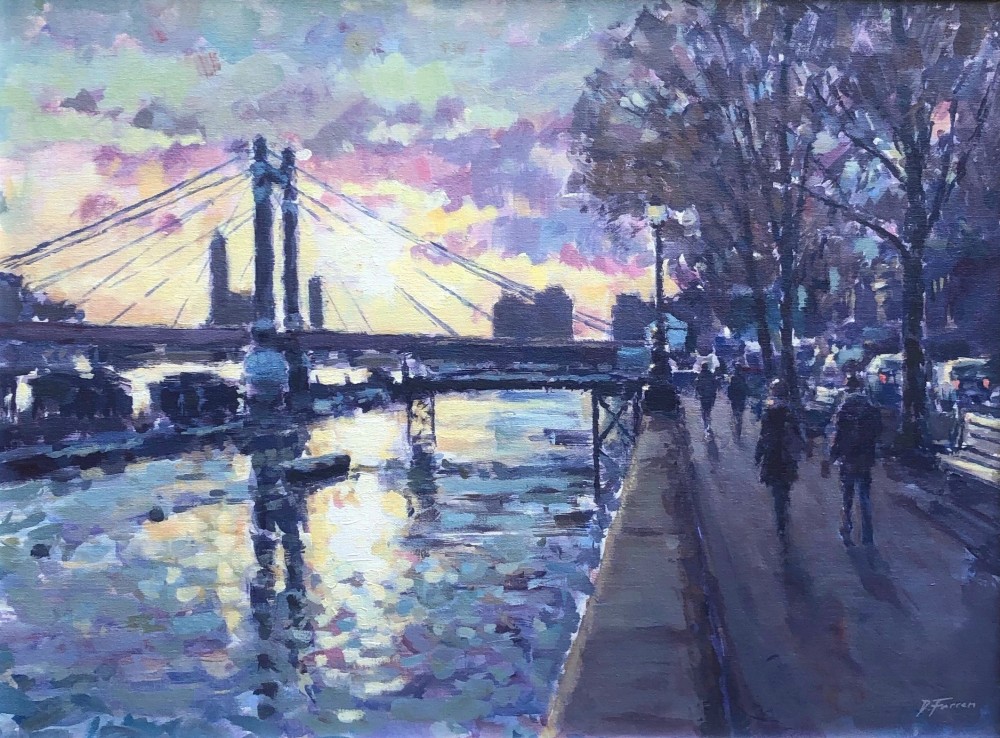 David Farren - late afternoon stroll, albert bridge